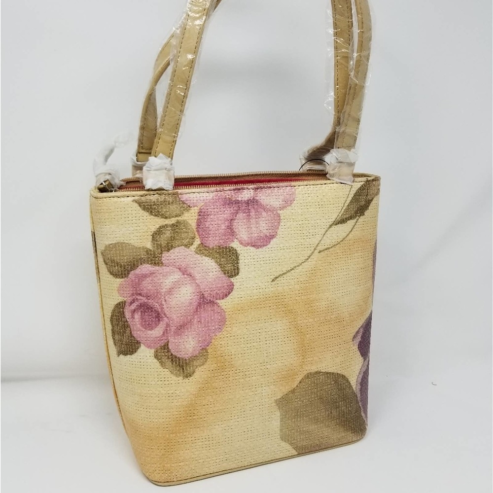 Tropical Hawaiian Woven Floral Handbag Small‎